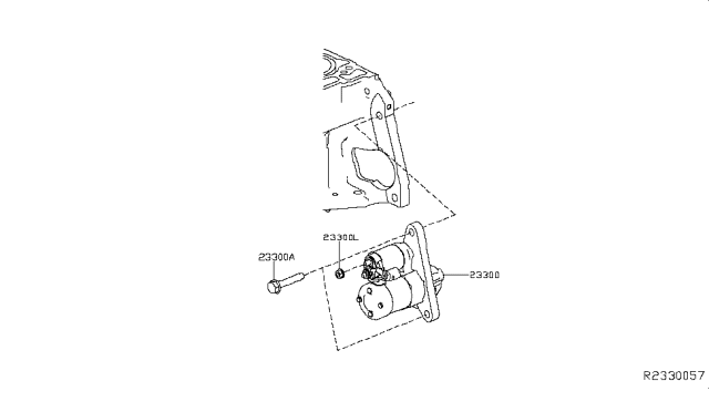 2019 Nissan Rogue Motor Assy-Starter Diagram for 23300-4BC0A
