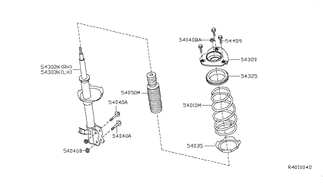 2014 Nissan Altima Spring-Front Diagram for 54010-3TA1B