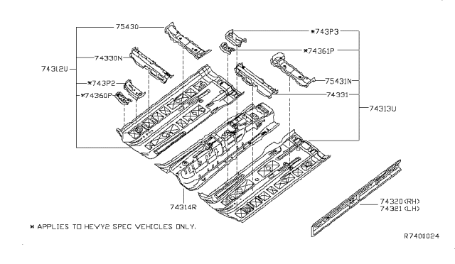 2018 Nissan Altima REINF Assembly-Front Floor Diagram for G43P3-3TAAD