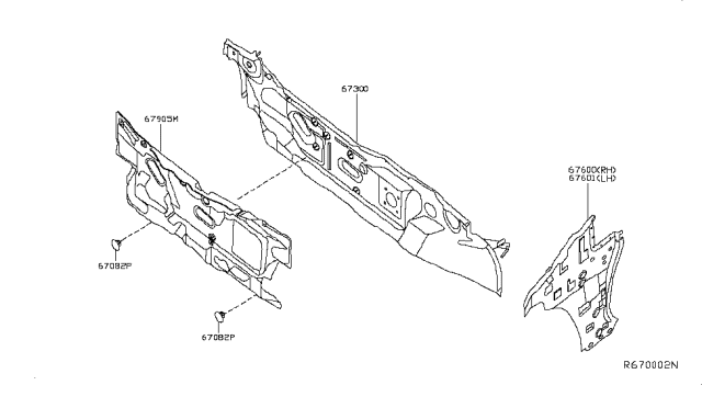 2015 Nissan Altima Dash Panel & Fitting Diagram