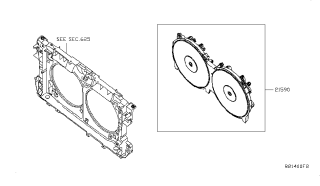 2015 Nissan Altima Radiator,Shroud & Inverter Cooling Diagram 2