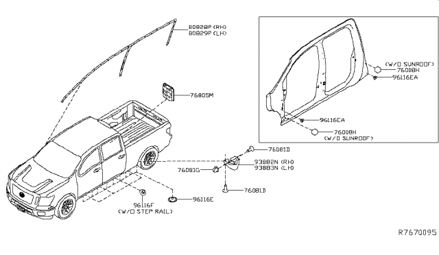 2016 Nissan Titan Body Side Fitting Diagram 1
