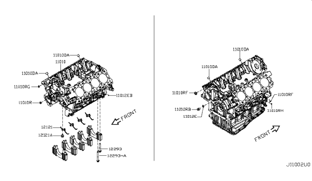 2019 Nissan Titan Cylinder Block & Oil Pan Diagram 3