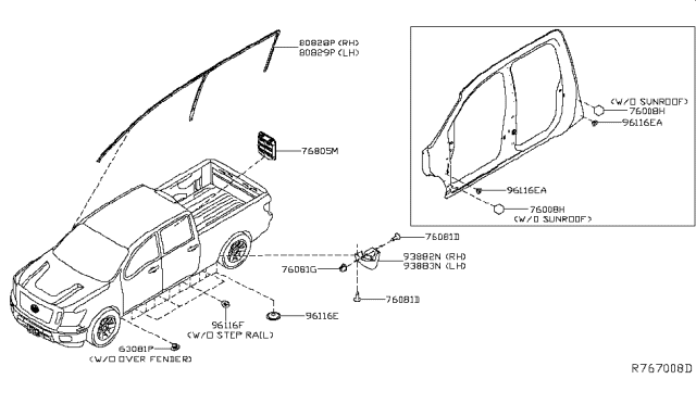 2016 Nissan Titan Body Side Fitting Diagram 2