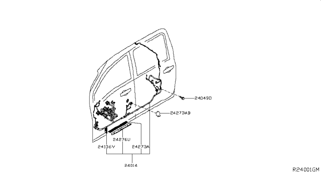 2016 Nissan Titan Harness Assembly-Body Diagram for 24014-9FS0C