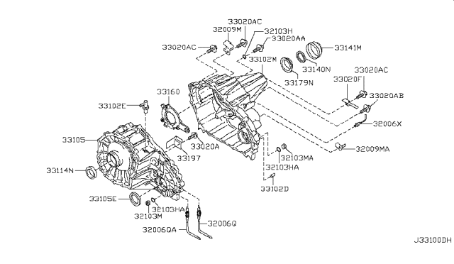 2014 Nissan Titan Seal-Oil Diagram for 33216-7S11C