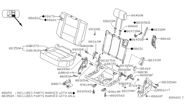 2015 Nissan Titan Rear Seat Diagram 1