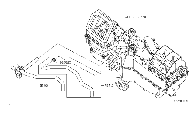 2014 Nissan Titan Hose Assembly Inlet Diagram for 92400-ZT10A