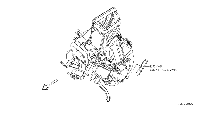 2012 Nissan Titan Heater & Blower Unit Diagram 1