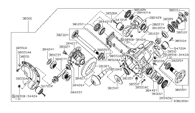 2014 Nissan Titan Front Final Drive Diagram