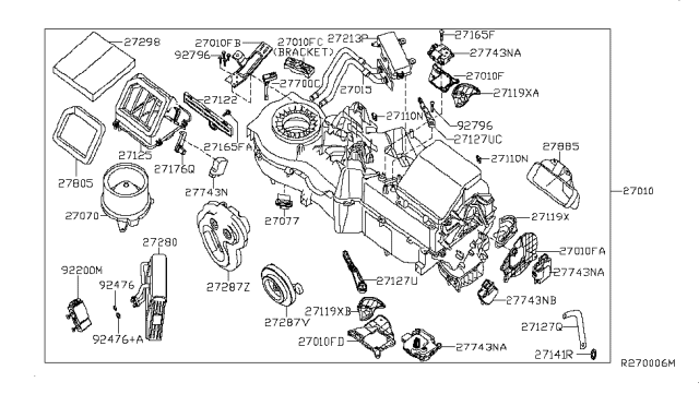 2005 Nissan Titan Heater & Blower Unit Diagram 1
