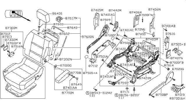 2014 Nissan Titan Front Seat Diagram 7