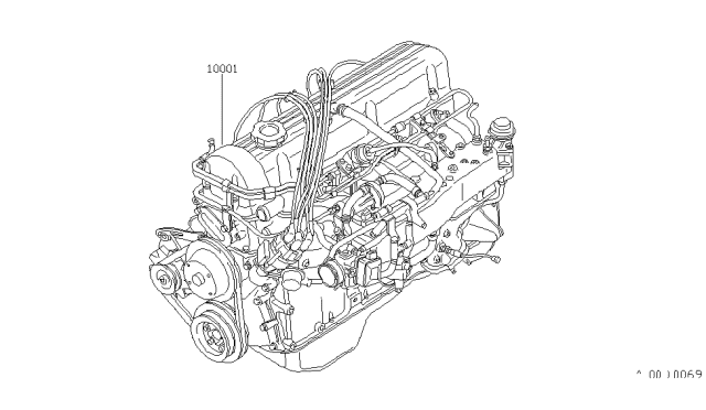 1982 Nissan Datsun 810 Engine-W/CLUTCH Diagram for 10001-W3051