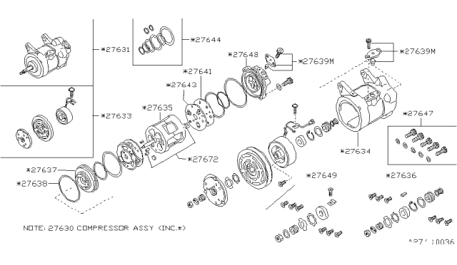 1980 Nissan Datsun 810 Compressor Diagram
