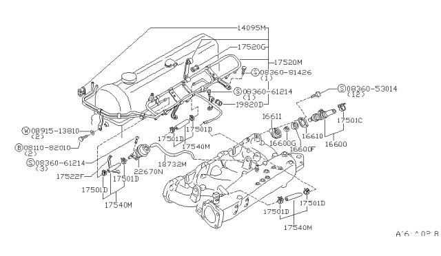 1980 Nissan Datsun 810 Tube-Assembly-Fuel Diagram for 17520-P7902