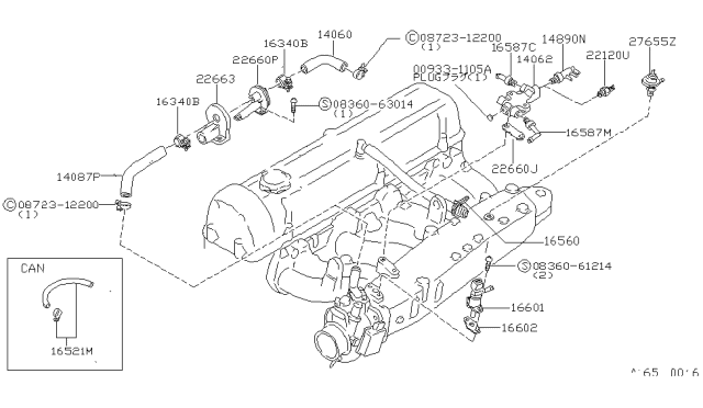 1982 Nissan Datsun 810 Hose-Pipe To Ar Diagram for 14060-P9101