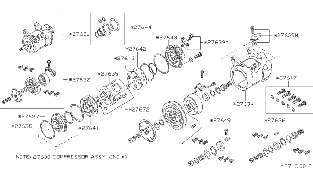 1983 Nissan Datsun 810 Compressor Diagram 1