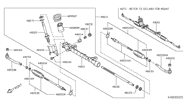 2008 Nissan Versa Manual Steering Gear Diagram