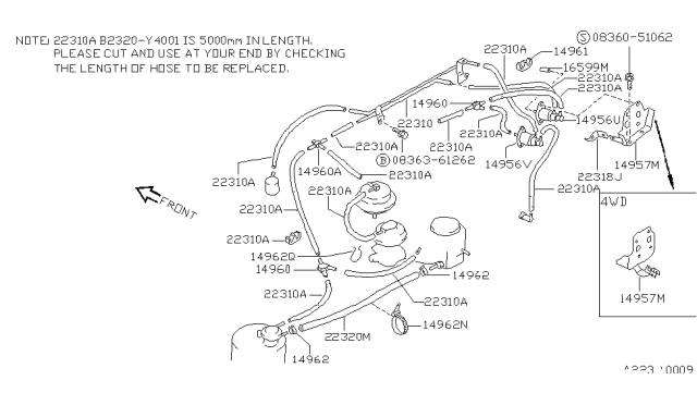 1989 Nissan Sentra Engine Control Vacuum Piping Diagram 2