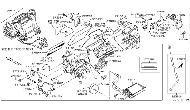 2011 Nissan Cube Blower Assembly-Air Conditioner Diagram for 27210-1FD0B