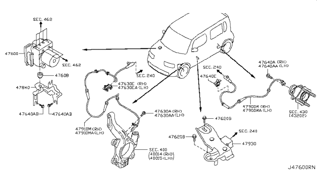 2011 Nissan Cube Anti Skid Control Diagram