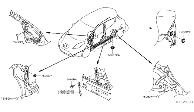 2016 Nissan Leaf Body Side Fitting Diagram 3