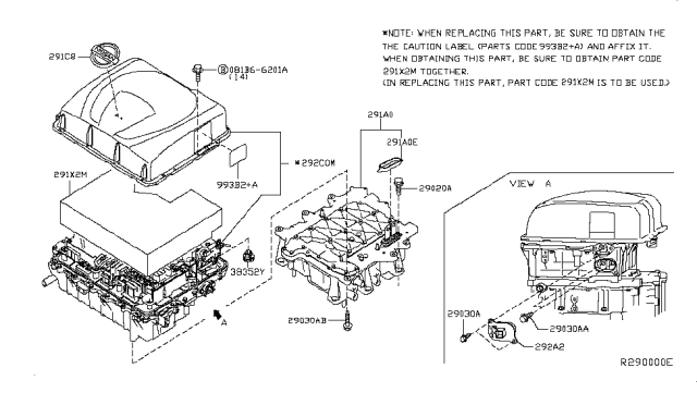 2013 Nissan Leaf Box Assembly-Power Converter Diagram for 292C0-3NF0C