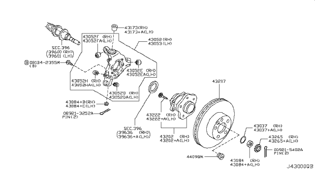 2014 Nissan 370Z COTTER Pin Diagram for 00921-5402A