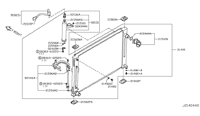 2016 Nissan 370Z Pipe Assembly-Rod, INLDET Diagram for 21512-JK20A