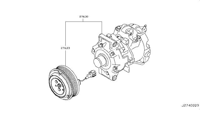 2019 Nissan 370Z Compressor - Cooler Diagram for 92600-6GK0A
