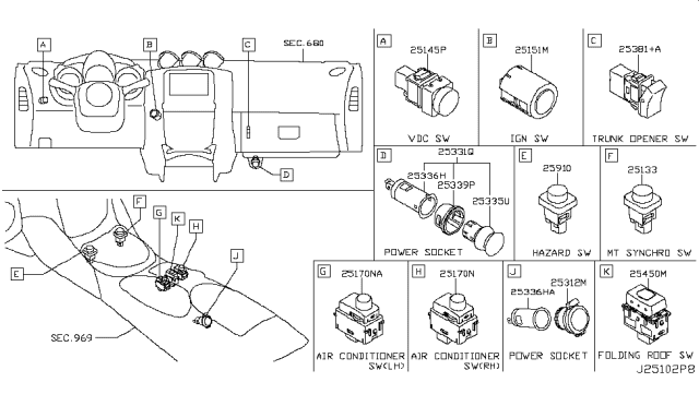 2019 Nissan 370Z Switch Diagram 3
