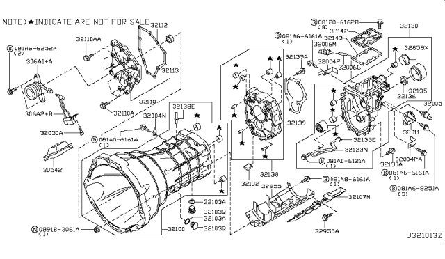 2009 Nissan 370Z Transmission Case & Clutch Release Diagram 3