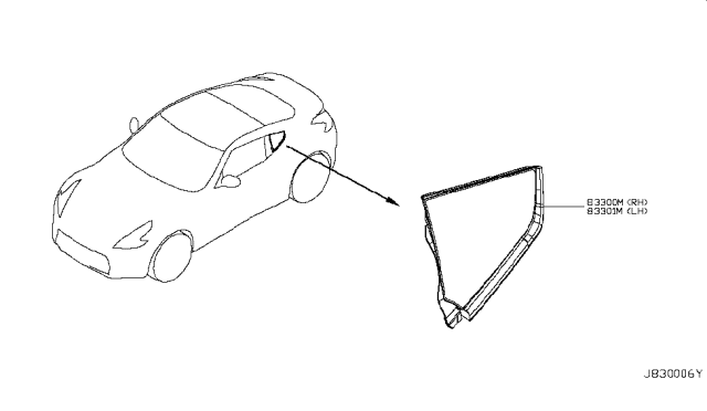 2009 Nissan 370Z Side Window Diagram