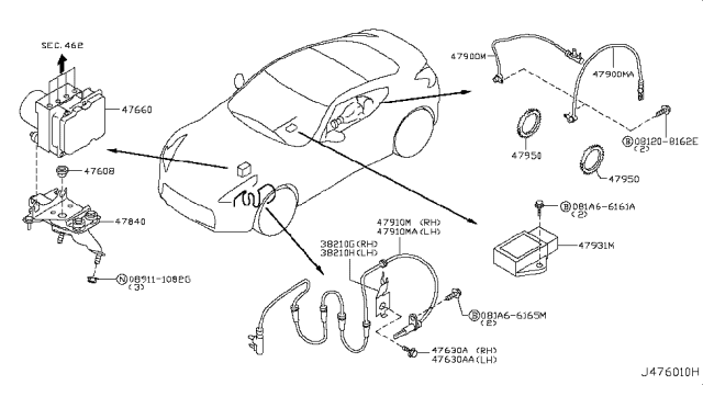 2013 Nissan 370Z Anti Skid Control Diagram 1