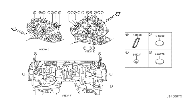 2016 Nissan 370Z Hood Ledge & Fitting Diagram 3