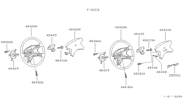 1993 Nissan Quest Pad-Horn Diagram for 48420-0B200
