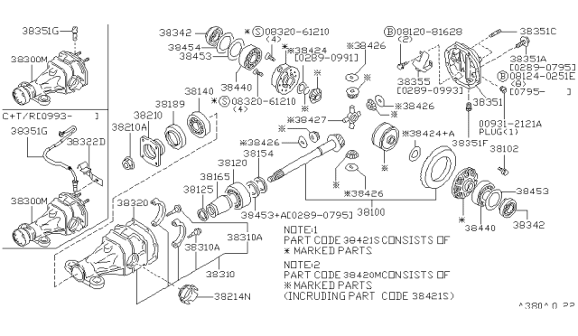 1991 Nissan 300ZX Washer-Thrust,Side Gear Diagram for 38424-40P76