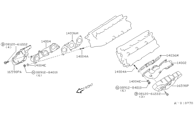 1991 Nissan 300ZX Cover-Manifold Diagram for 14351-40P00