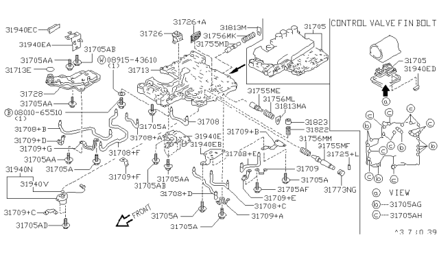 1992 Nissan 300ZX Control Valve (ATM) Diagram 2