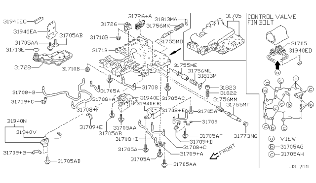 2002 Nissan Xterra Control Valve (ATM) Diagram 2