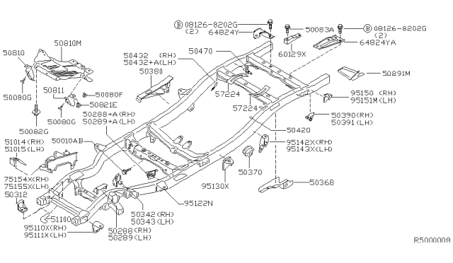 2001 Nissan Xterra Plug-Rubber Diagram for 01658-01531