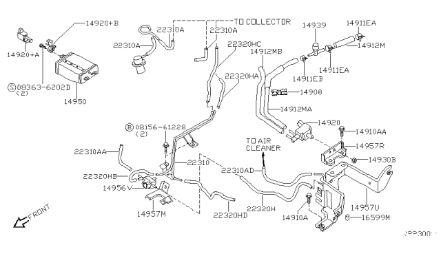 2003 Nissan Xterra Engine Control Vacuum Piping Diagram 3