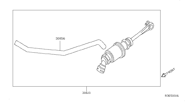 2018 Nissan Sentra Cylinder Assy-Clutch Master Diagram for 30610-1KM0B