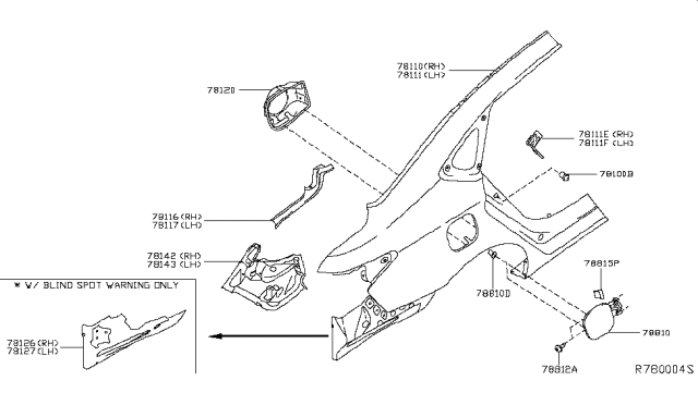 2015 Nissan Sentra Fender Rear LH Diagram for G8101-3YUMA