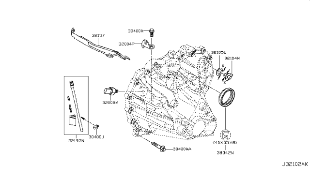 2018 Nissan Sentra Transmission Case & Clutch Release Diagram 4