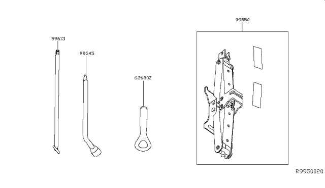 2018 Nissan Sentra Tool Kit & Maintenance Manual Diagram