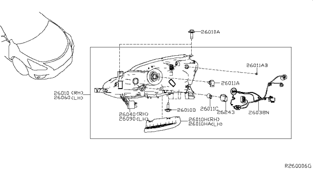 2018 Nissan Sentra Screw Diagram for 26392-3YU5A