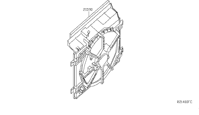 2014 Nissan Sentra Motor & Fan Assy-W/Shroud Diagram for 21481-3SH5A