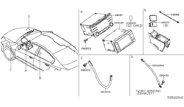 2015 Nissan Sentra Deck-Cd Diagram for 28185-3RA2D