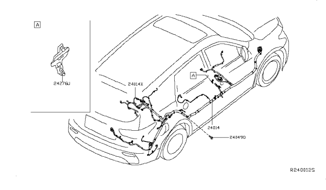 2016 Nissan Pathfinder Harness-Body Diagram for 24014-9PJ0D